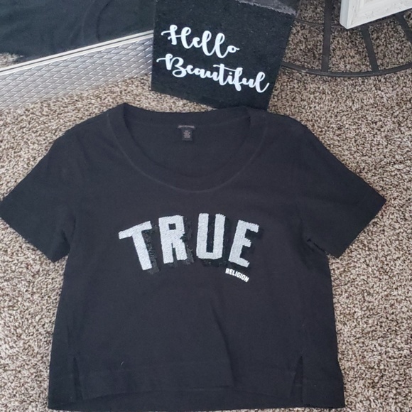Sold.  True Religion crop tee - Picture 8 of 8